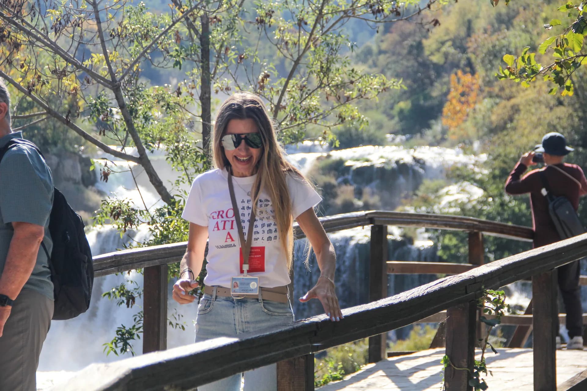 Przewodniczka Blue Zadar przy wodospadach